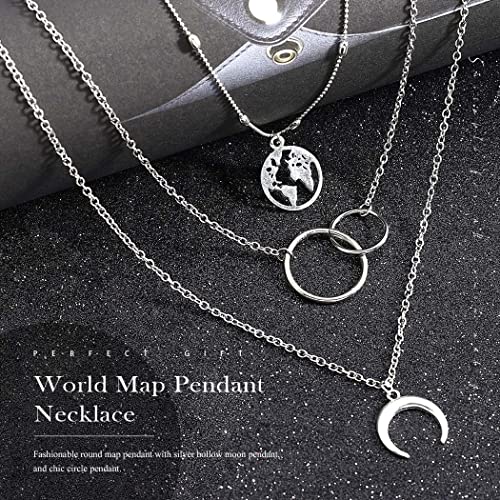 Simsly Boho Collana con ciondolo a forma di luna