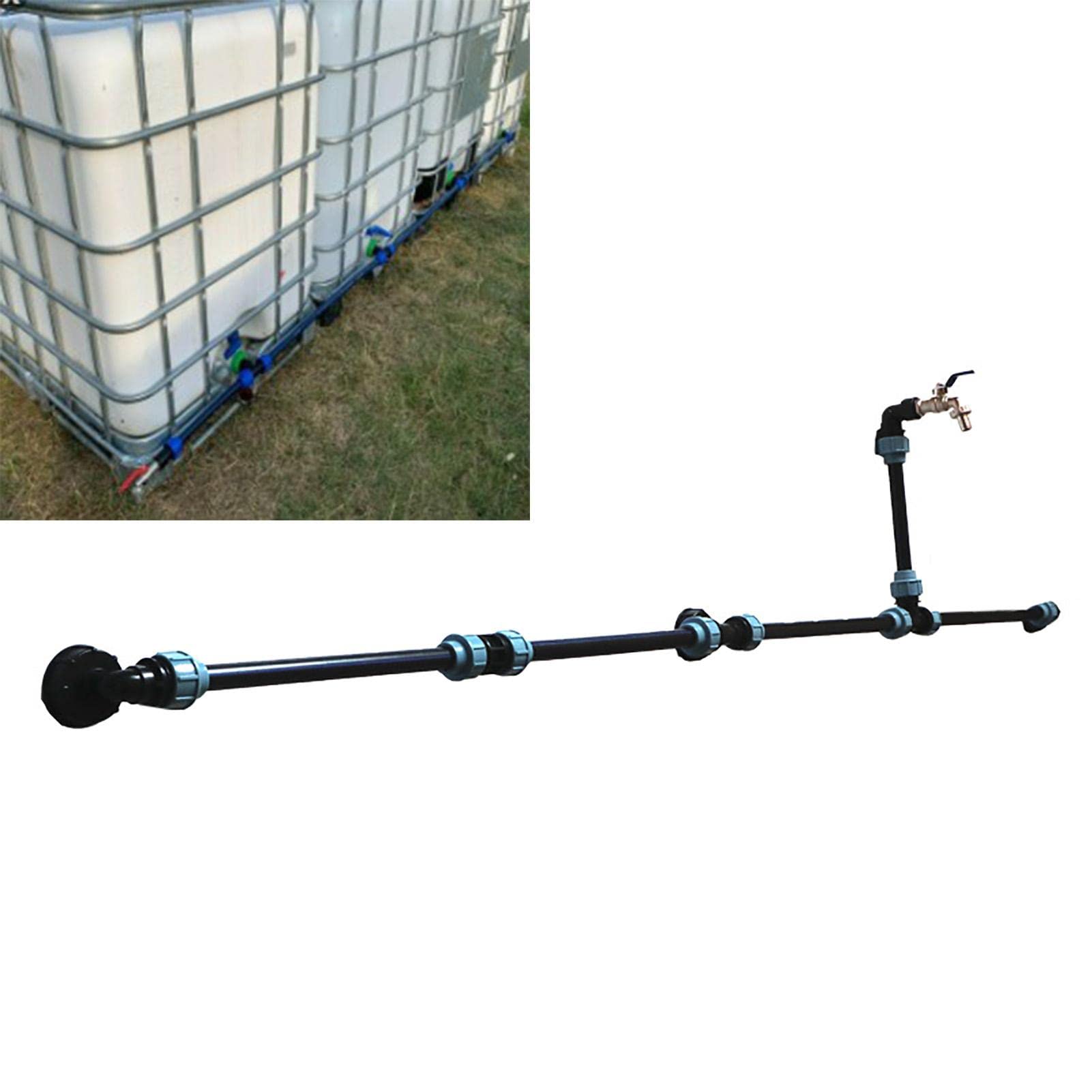 IBC adapter do kranu ogrodowego wąż do zbiornika IBC złącze węża zbiornika zamiennik zaworu puszki na deszcz adapter Fassme