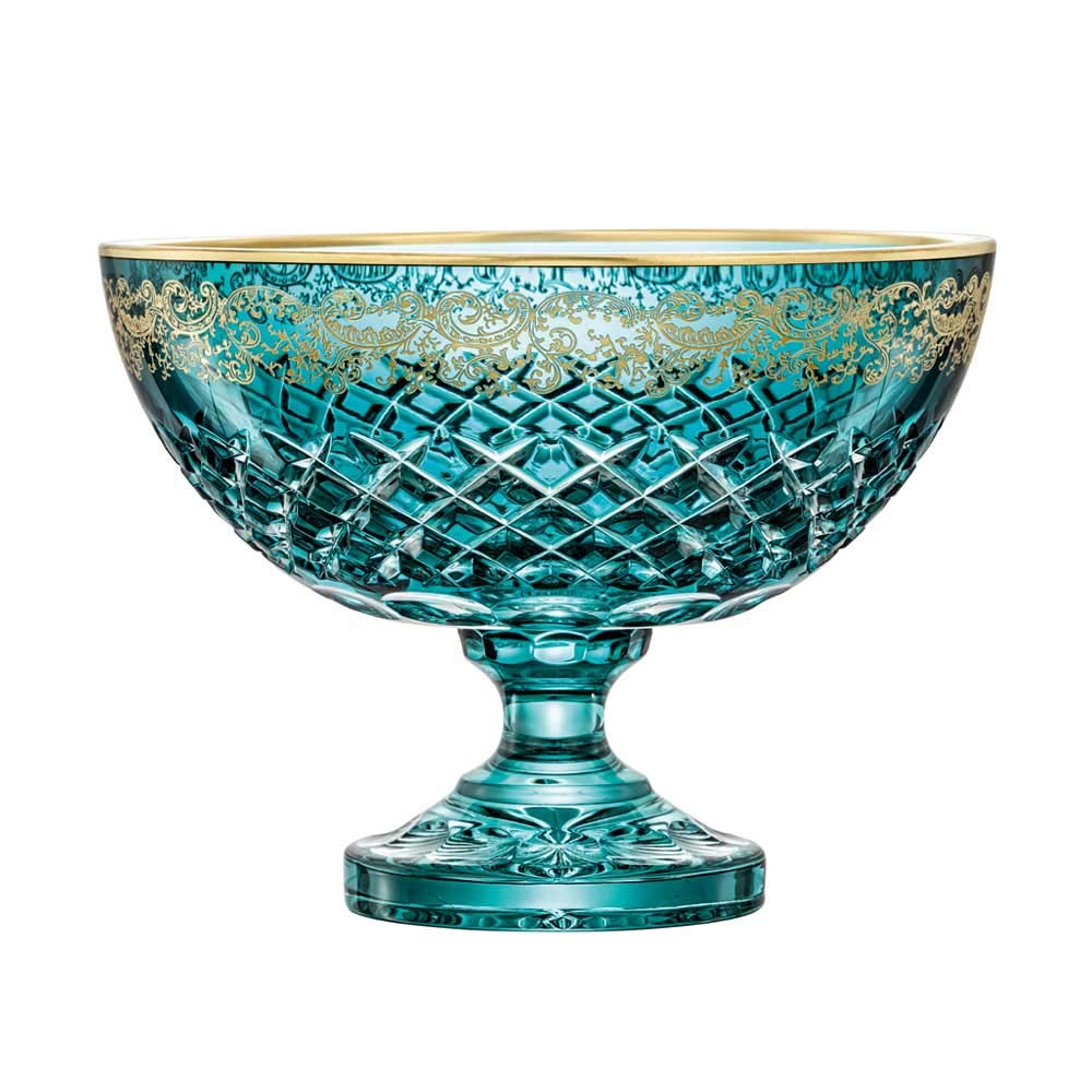 ARNSTADT KRISTALL Bol en cristal arabesque (26 cm) Rubis rouge