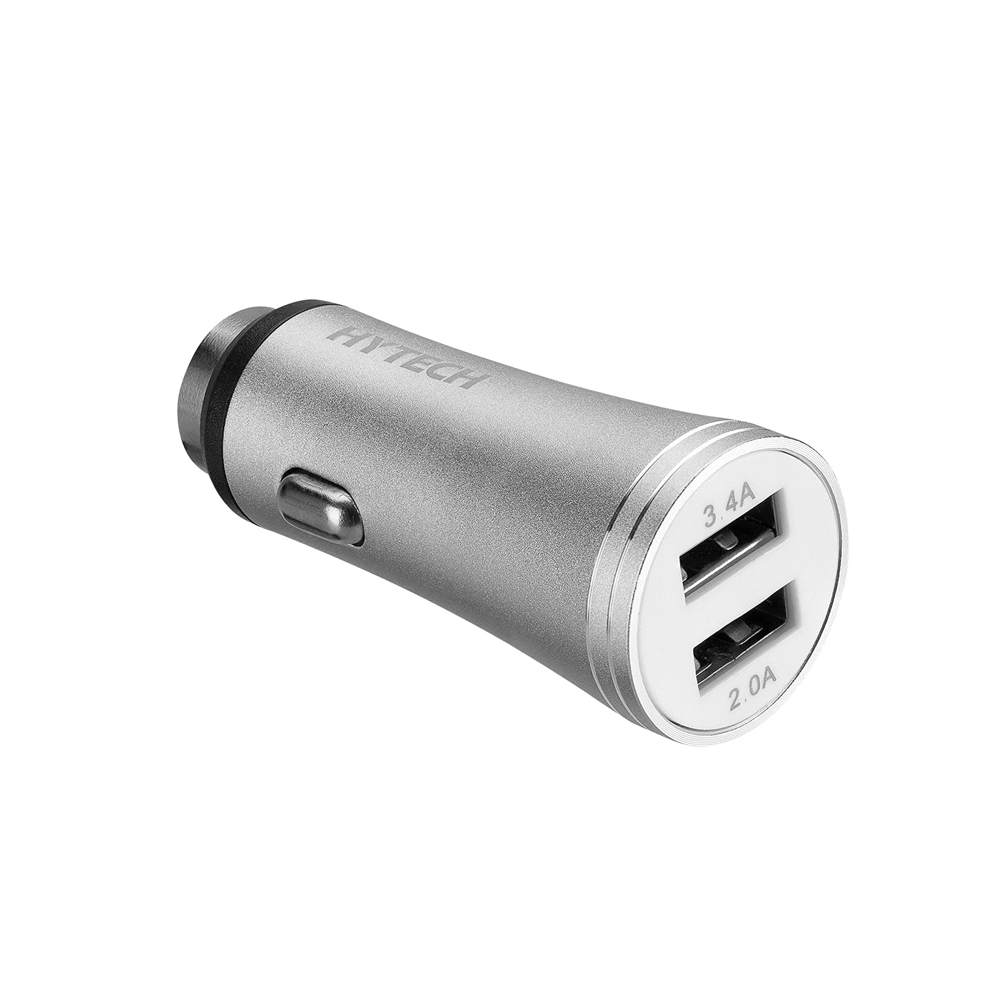 Hytech HY-X62 3.4A Carga Rápida Micro USB Cable 2 USB Metal Cargador De Coche Plata