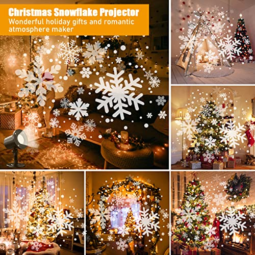 New 2023 Christmas Indoor Outdoor Waterproof Led Snowflake Projector Lights,Snowfall Projection Lamp For Christmas Theme Party, Holiday, Halloween, Home Birthday Party And Garden Xmas Decoration #TOP5