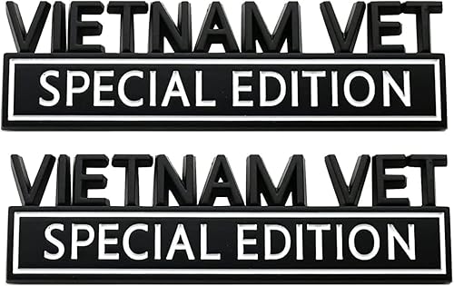 Juego de 2 calcomanías de metal elevado para guardabarros de Vietnam, edición especial, calcomanías de repuesto para vehículos universales,