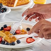 Vista 3 de GUSTO [Paquete combinado de 360 unidades] Juego de cubiertos básicos pesados, 180 tenedores, 120 cucharas y 60 cuchillos, utensilios desechables