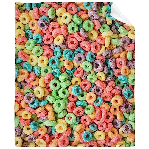 ZOCHOTEN Candy Gumdrops Flannel Throw Blanket Soft Comfortable Easy to Carry for Couch Office Outdoor Travel Suitable for All Seasons 50"x60"for Teens