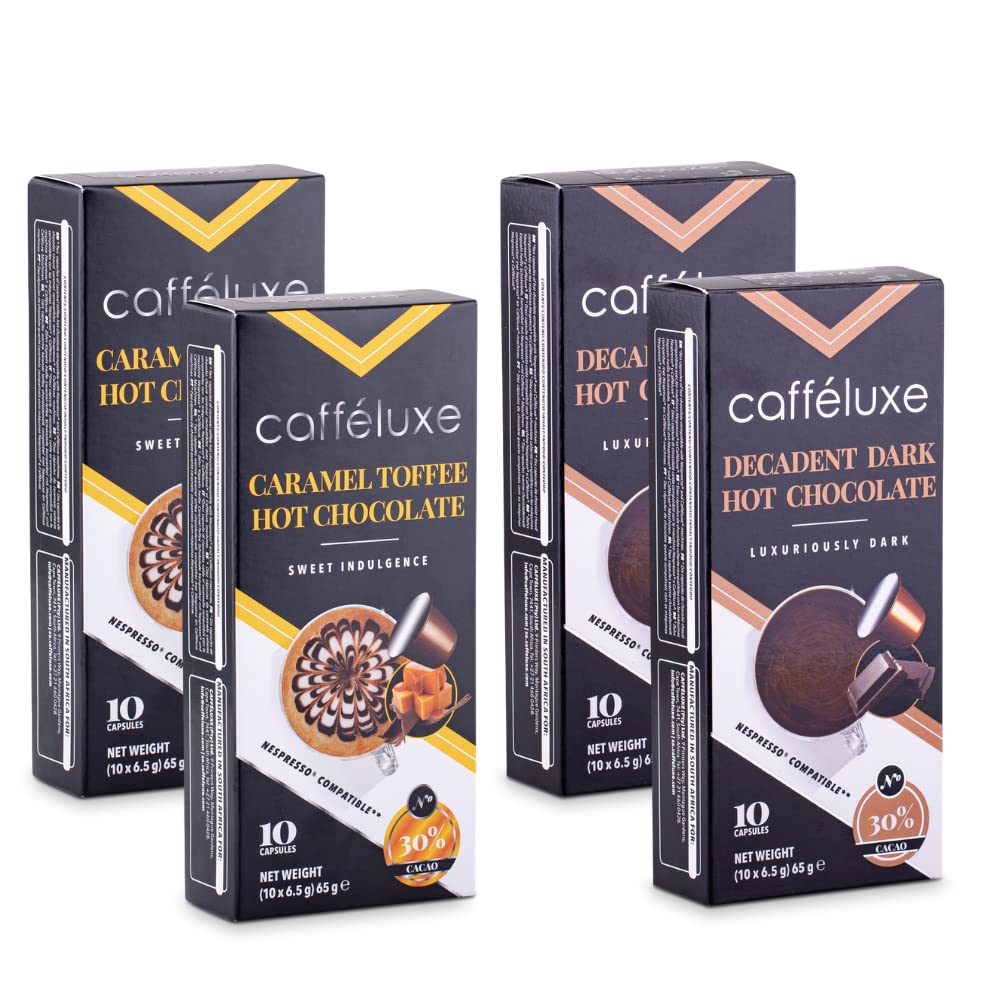 Buy Variety Hot Chocolate Pods Caramel Toffee Milk Chocolate & Decadent Dark Hot Chocolate