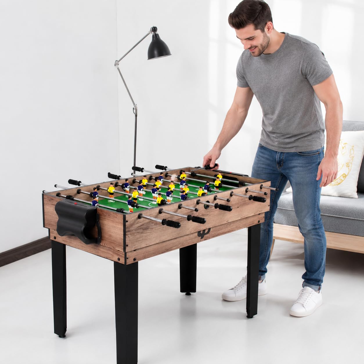 predolo Multifunktionstisch, Spieltisch für Familie & Wohnzimm, Billard, Airhockey, Tischtennis, 117.8x61.2x84.2cm Holzvbund
