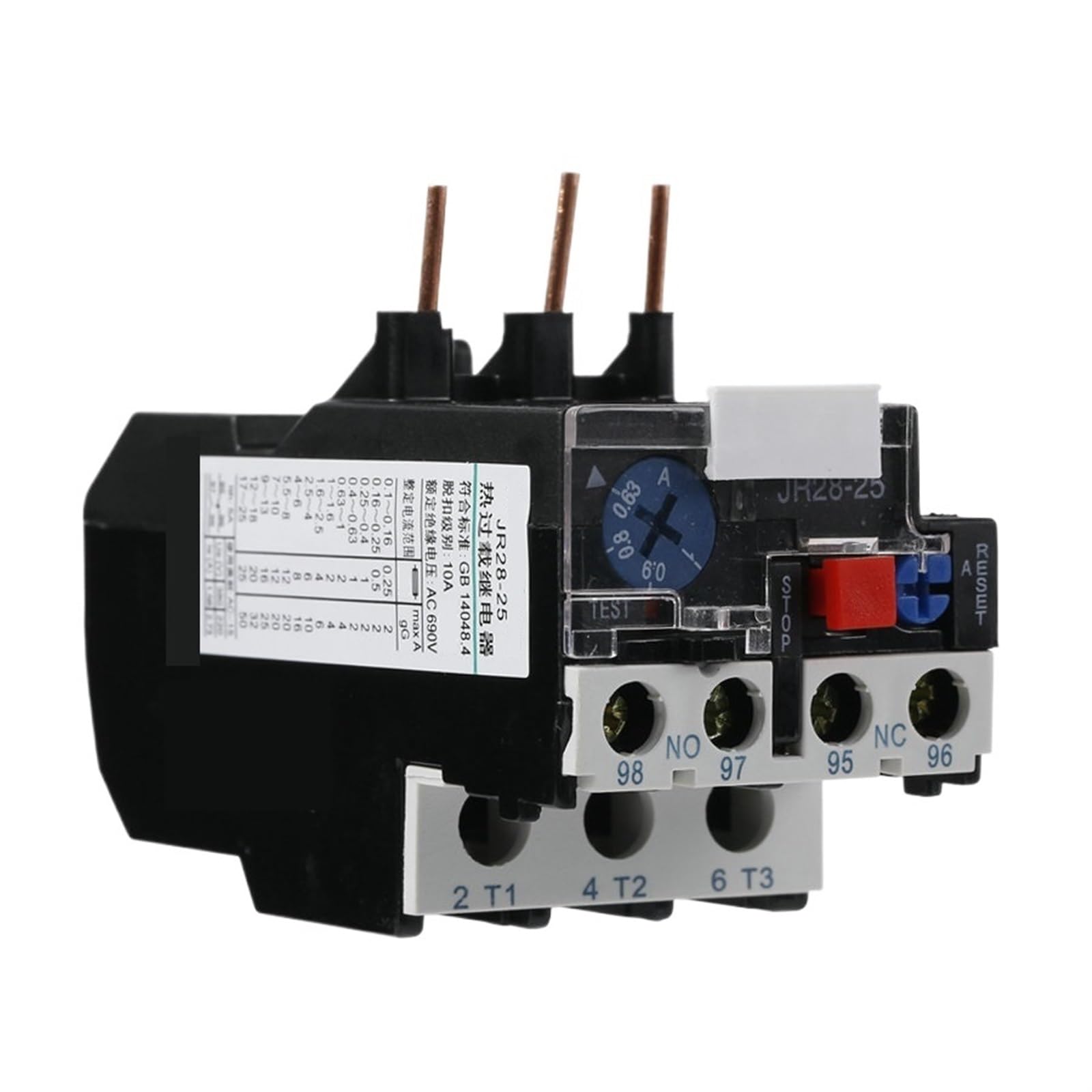 Relais thermique JR28-25 pour sécuriser armoire électrique 13A