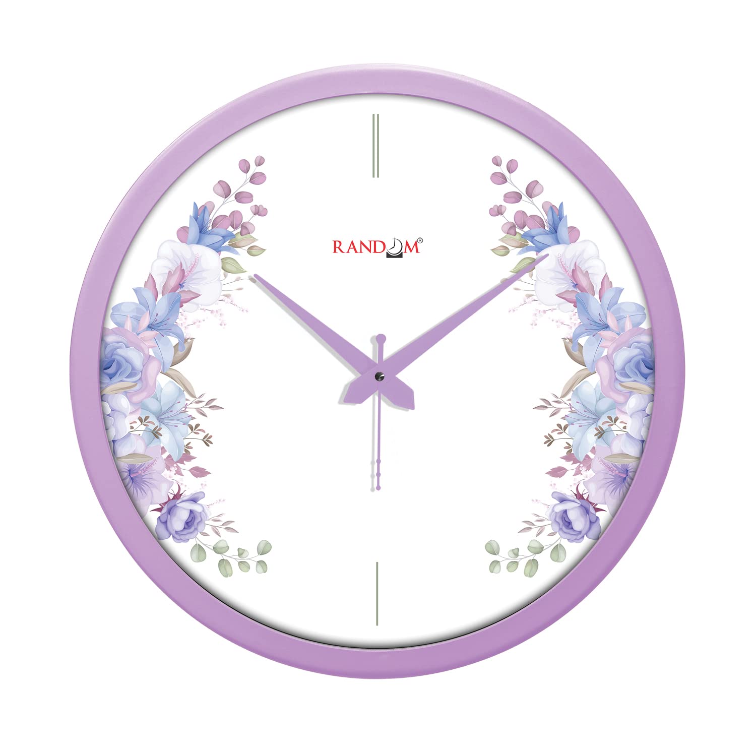 RANDOM 12 Inch Classic Modern Stylish Tic TOC Wall Clock for Home, Living Room, Bedroom, Lobby, Office, and Kitchen (Pink)