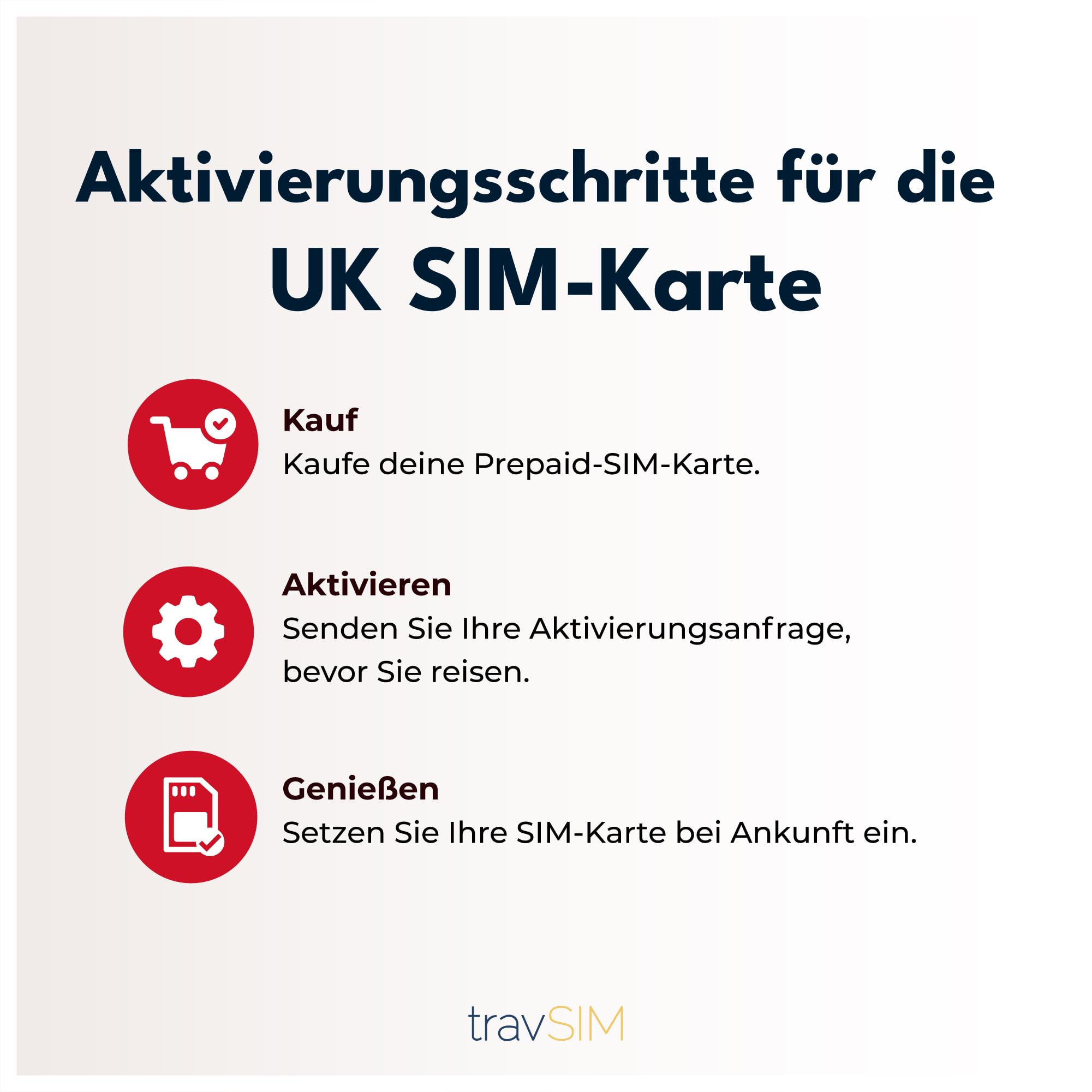 travSIM UK SIM Karte | 40GB + unbegrenzte Anrufe und SMS innerhalb Großbritanniens | 6GB Roaming in über 30 EU-Ländern, darunter Irland, Schottland und Wales | SIM Karte UK ist 30 Tage lang gültig