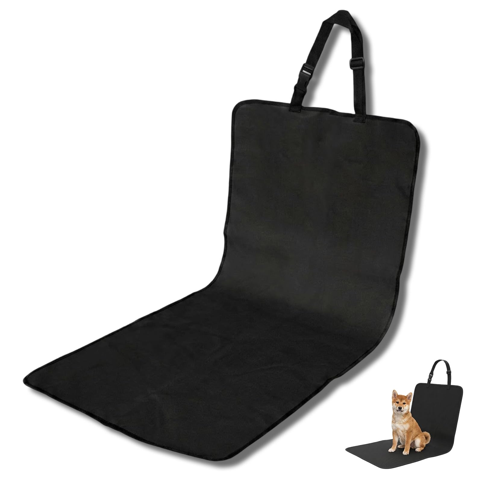 YUNTRUN Car Seat Protector for Dogs, Rear Car Seat Cover, Black 106x49cm Pet Barrier for Back Row Protection and Scratchproof Mat, Adjustable Vehicle Chair Pad