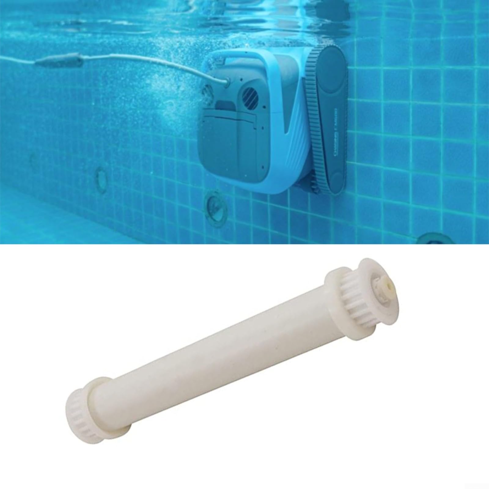 Conjunto de tubo de rueda 99955951-ASSY Componente de repuesto para accesorios de robot de limpieza de piscina, blanco, compatible con equipos de piscina para natación en casa al aire libre