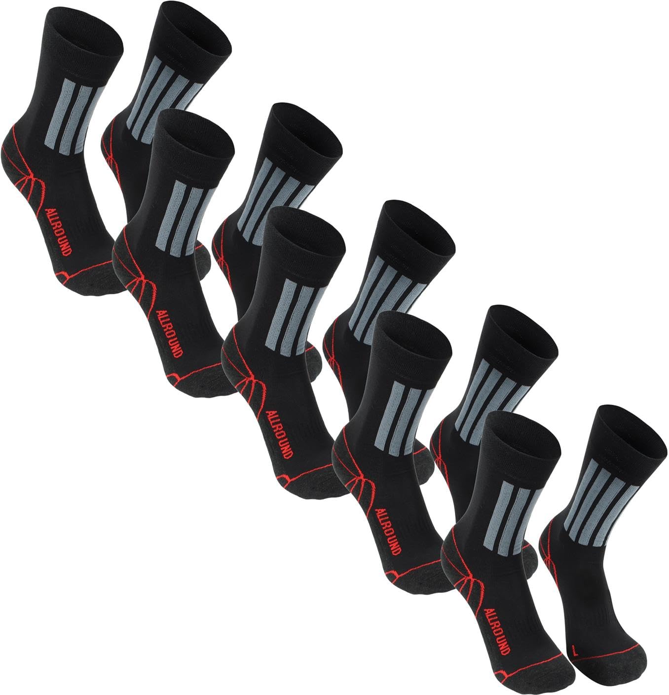 normani 5 Paar Trekkingsocken, Wandersocken mit Silberfäden gegen Schweißfüße echte Silbersocken - X-STATIC WELLNESS