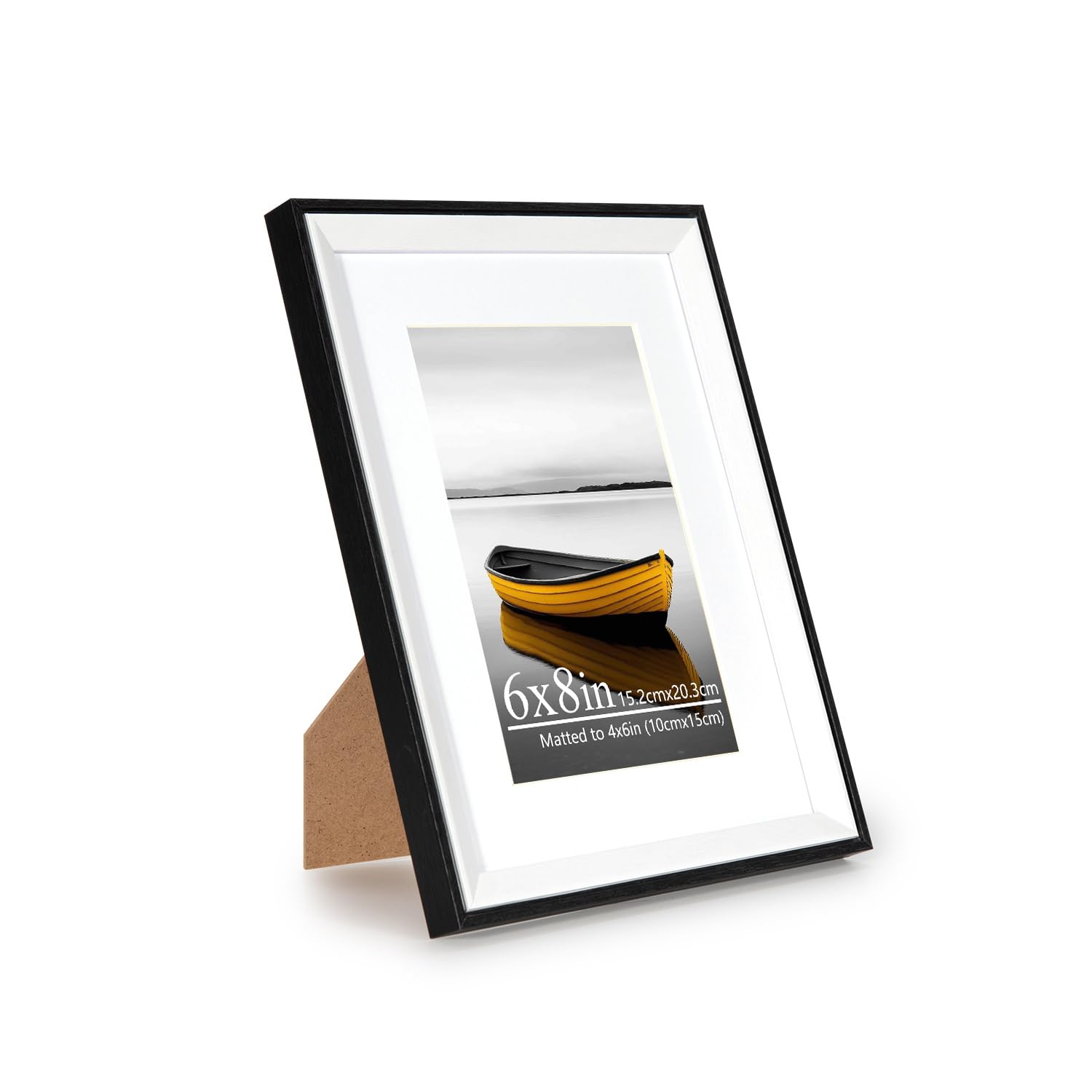 Baoee Black 6X8 White Picture Frame，Photo Frame With Acrylic Glass,Poster Frame