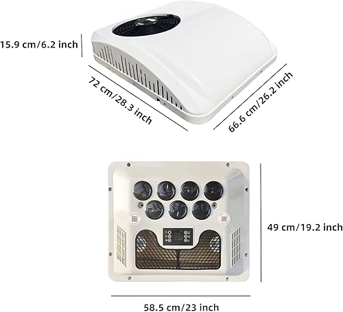 Miniatura 6 de Aire acondicionado de techo de 24 V CC para camiones, caravanas, furgonetas, automóviles de pasajeros - Aire acondicionado de 24 Vrefrigeración y