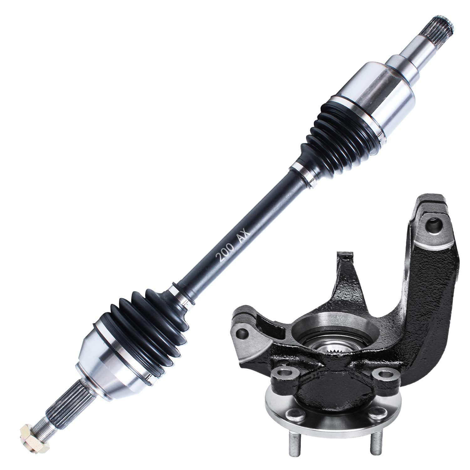 Front Left Steering Knuckle & Hub Assembly For 2006-2011 Ford Focus | Driver Side Replacement