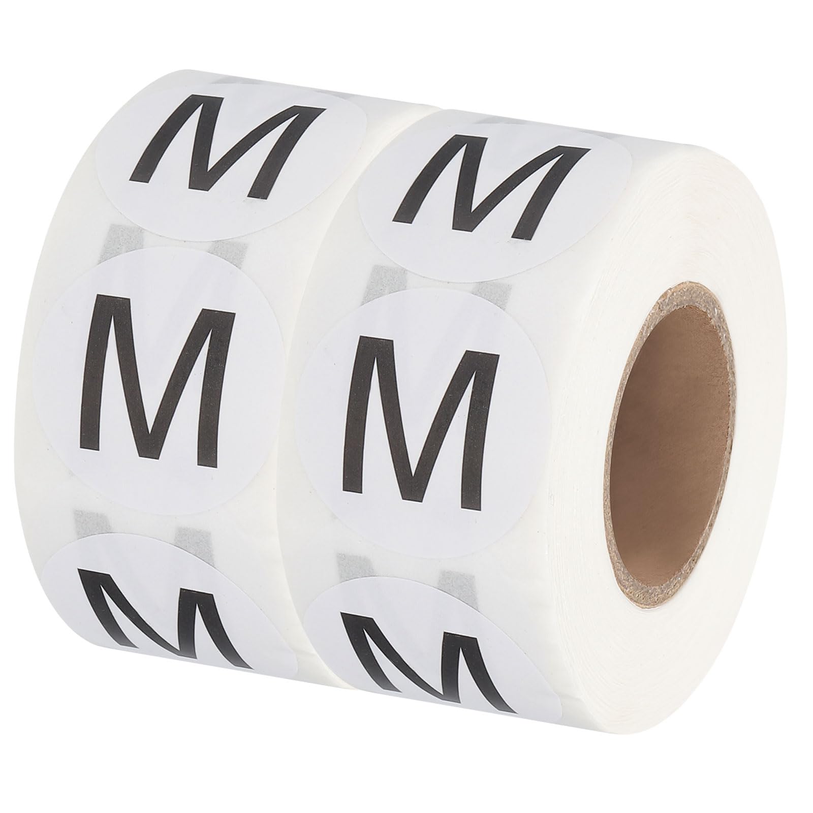 PATIKIL Letter m Inventory Labels, 1 Inch Capital Letter Stickers Self Adhesive Round Circle Coding Dots Labels (2Roll/Total 1000Pcs) for Office,