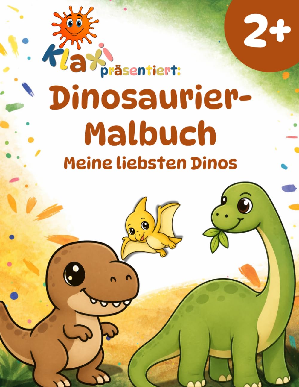 Klaxi’s Dinosaurier-Malbuch ab 2 Jahren: Meine liebsten Dinos zum Ausmalen, Kritzeln und Entdecken | Mit einfachen Aufgaben und lustigen Fun Facts