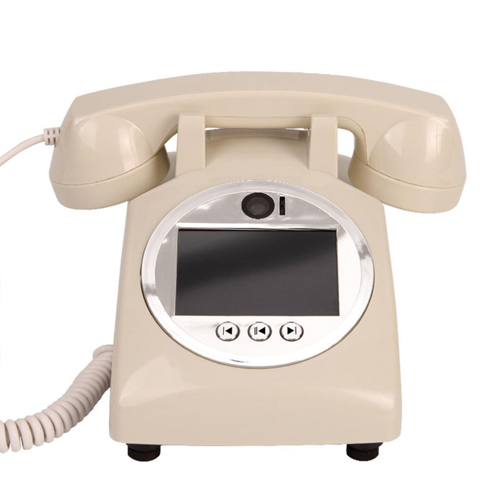 SENJINGHUA Video Audio Guest Book Wedding Phone, 1080P HD Video Audio Phone Guestbook, Preserve Your Special Occasions, for Wedding Bridal Shower, Birthday, Graduations, Baby Shower Beige-128GB