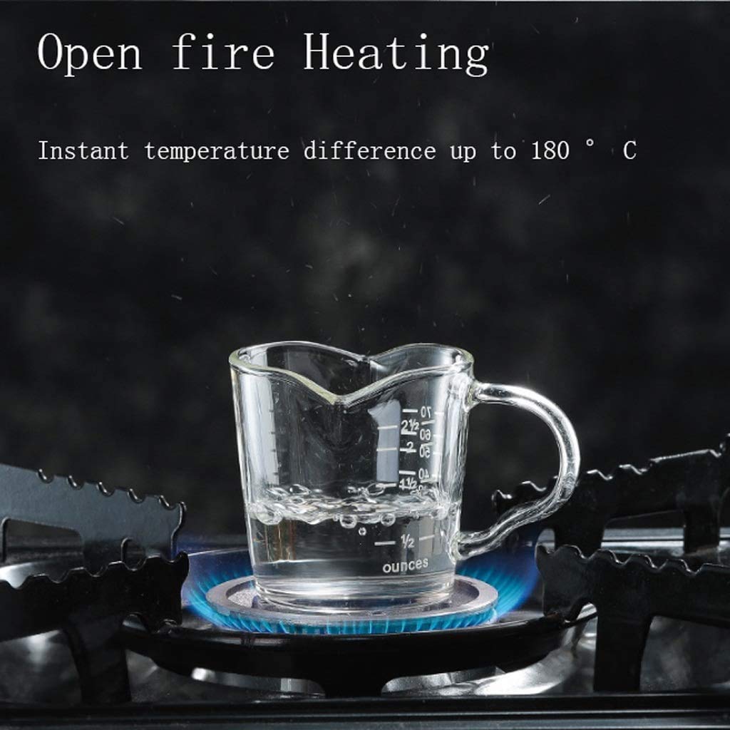 Tazzina In Vetro Borosilicato 70 Ml Con Doppia Scala: Perfetta Per Caffè, Medicine E Pasticceria