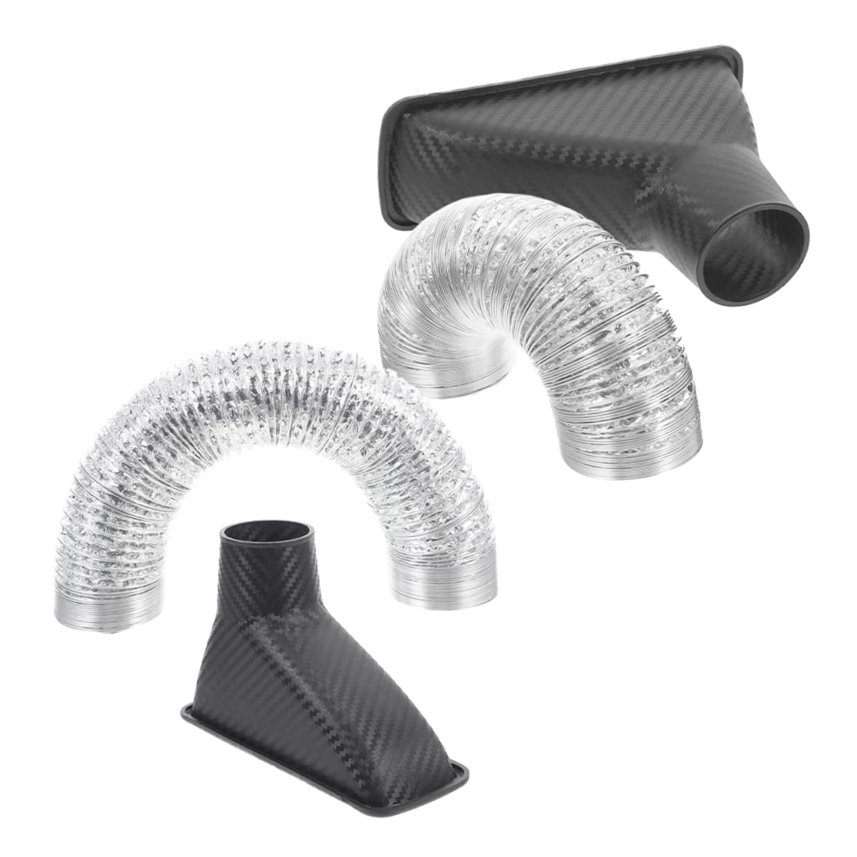 Amazon.co.jp: PLAFOPE 2個 カーボンファイバーエアインテーク