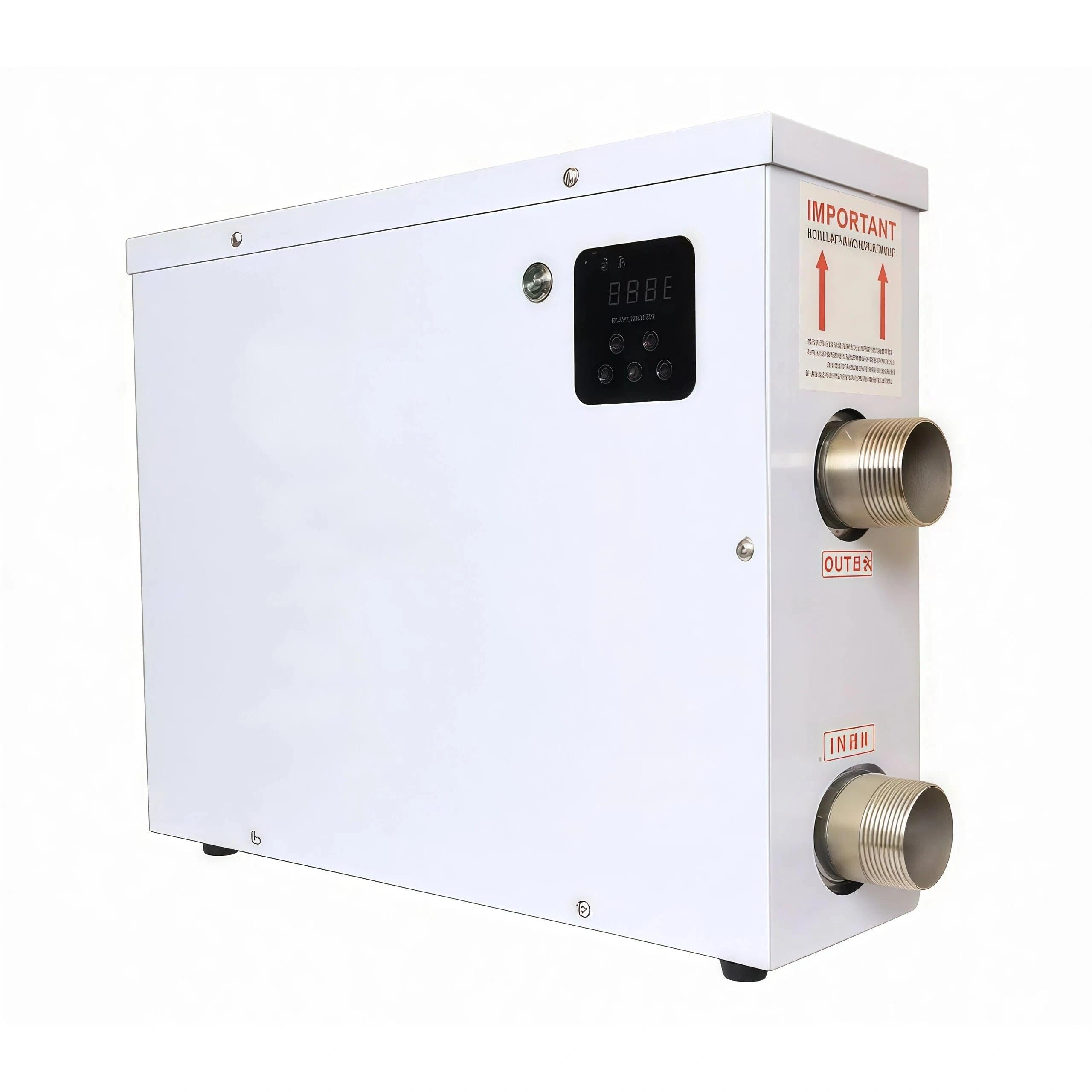 Générique Pompe à Chaleur pour Piscines Chauffe-Piscine électrique 11 KW 220 V avec Thermostat 25-50 °C, Compatible avec Les Hors Sol et enterrées, Les spas et Les baignoires. Écran Tactile.