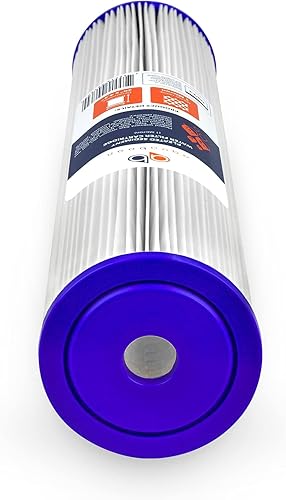 Miniatura 7 de Aquaboon Cartucho de repuesto de filtro de agua de sedimento plisado de 1 micrón, 20 x 4.5 pulgadas, filtración de sedimentos para toda la casa,