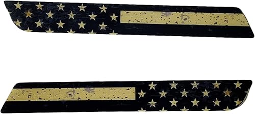 Kustom Cycle Parts Insertos de alforja de bandera americana rústica de alta calidad. Viene en pares. Se adapta a los modelos Harley Davidson disponible en Yaxa Peru