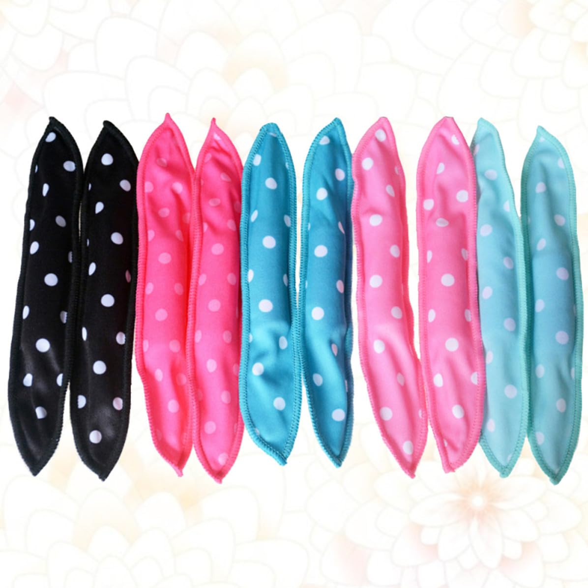 MAGICLULU 30 Stück Haarwickler Stromfrei mit Wellenpunkt aus Polyester und Schwamm Tragbar und Weich für Schonendes Haarstyling über Nacht