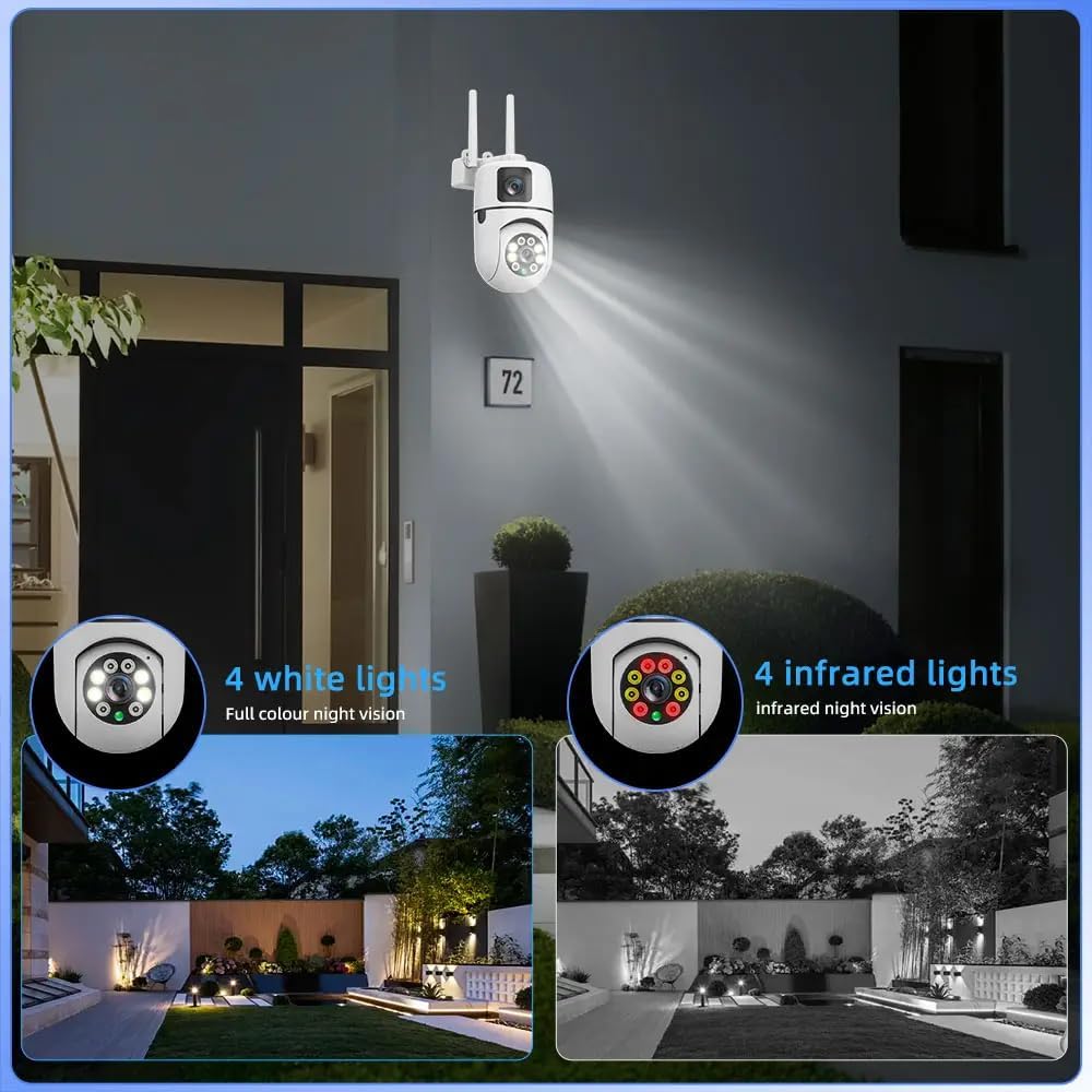 Maizic Smarthome 2MP WiFi Indoor Camera | 2-Lens Dual Screen | 360° PTZ | Color Night Vision | Motion Detection | Two-Way Talk 2