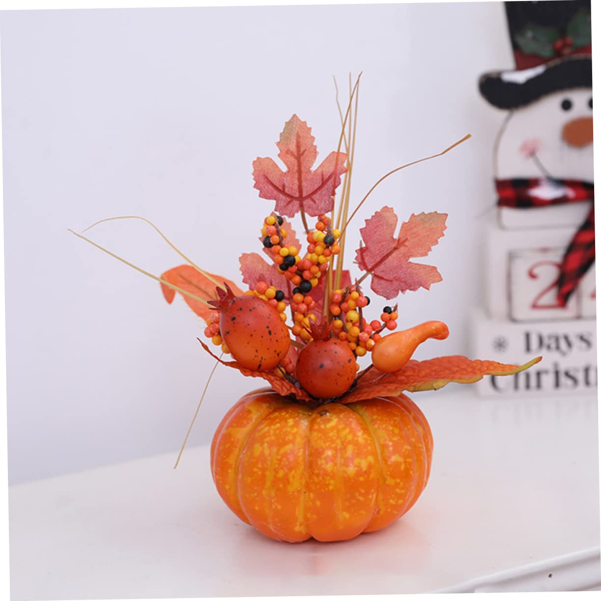 TOPBATHY 5 Stück Halloween Kürbis Kürbisornament Heimdekoration Künstlicher Halloween Pflanzendekoration Thanksgiving Dekoration Szenenlayout PVC