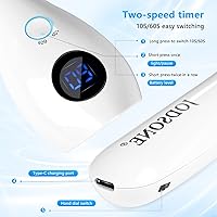 Vista 5 de JODSONE Mini lámpara de uñas portátil U V inalámbrico modelo recargable con pantalla LED de secado rápido para viajes en casa