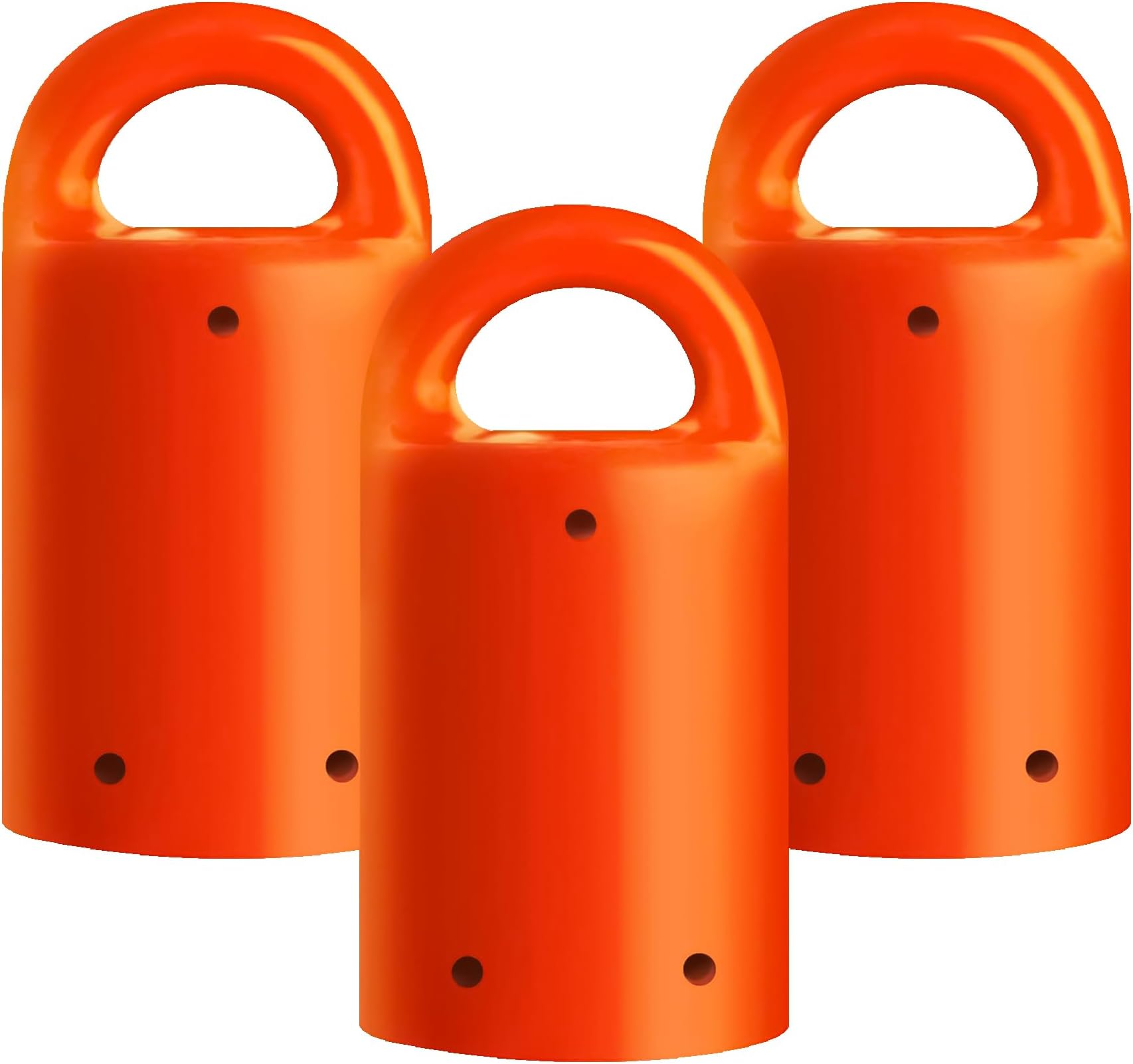 MagnetPal 3 pack Heavy-Duty Neodymium Anti-Rust Magnet, Best for Magnetic Stud Finder / Key Organizer / Indoor and Outdoor Multi Uses, Orange with Key Ring (SP-MPM3OR)