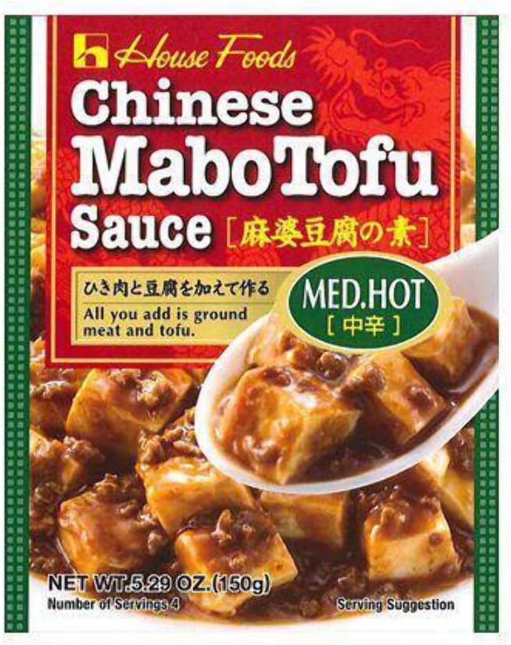 House- Chinese Mabo Tofu Sauce - Medium Hot Net Wt. 5.29 Oz. by House