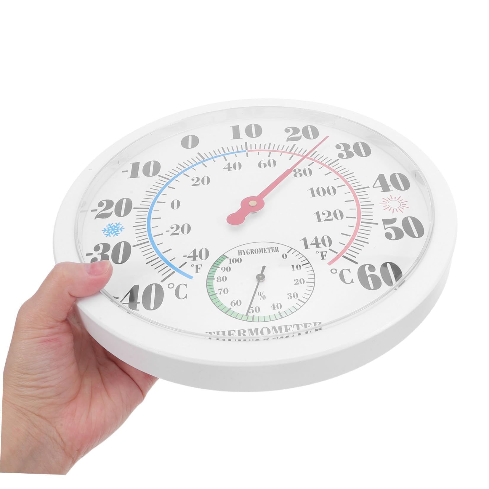 Toddmomy Termómetro de Pared Digital para Interior, Higrómetro Medidor de Humedad y Temperatura Ambiente, Blanco, Compacto y Preciso para Hogar, Sauna, Cocina y Habitación
