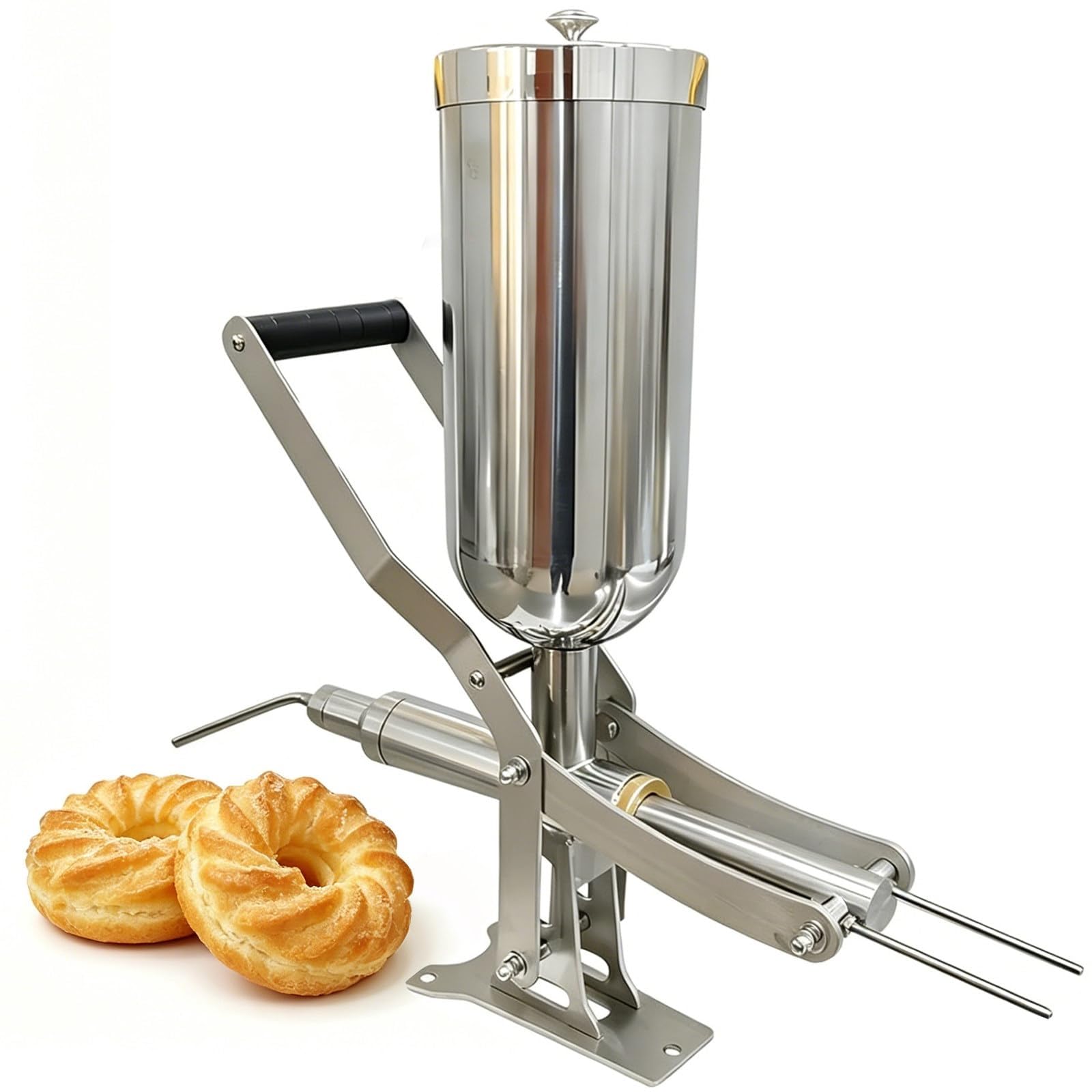 Seringue Manuelle pour Beignets, seringue à gelée de 5 litres, idéale pour Les Restaurants et Les cafés, Parfaite pour la préparation de Garnitures à la crème et à la gelée pour Les Desserts