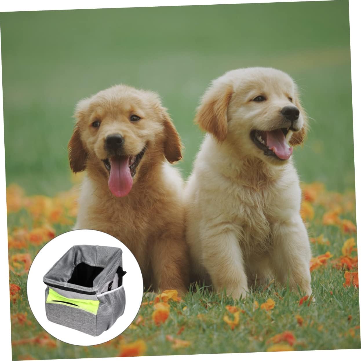 HEMOTON Detachable Breathable Oxford Cloth Bike Pet Carrier Stylish Gray Folding Pet Basket for Dogs and Cats Spacious Design for Comfort and Easy Storage