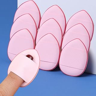 10 piezas de esponja cosmética puff mini dedo...