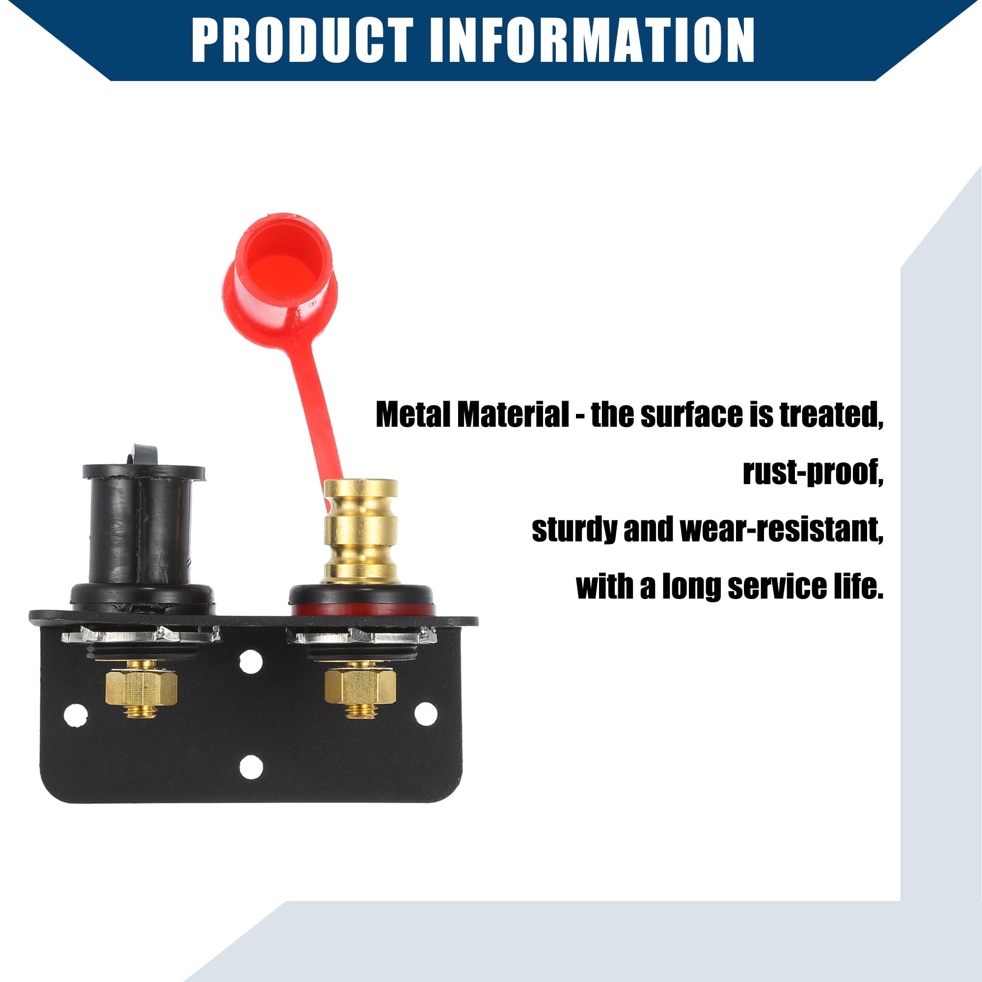 Morsetto Per Batteria Con Staffa 1 Set Per Auto Resistente | Colori: Nero, Rosso, Argento, Oro. Materiale: Gomma, Plastica, Metallo. Dimensioni: 30Mm. Adatto A Pickup, Suv, Camper.