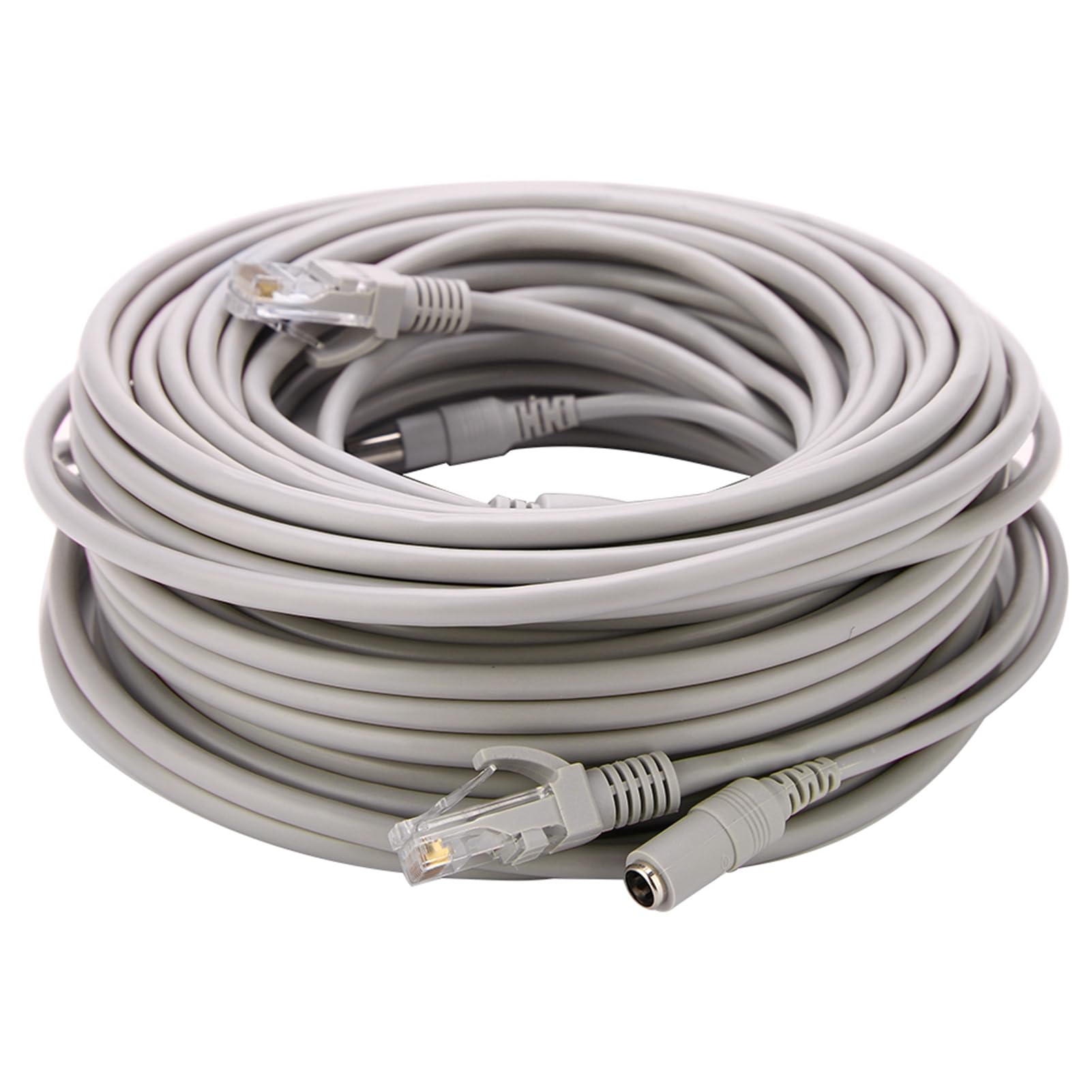 Cable de Red Ethernet RJ45 20 m para Cámaras IP y NVR Cable de Videovigilancia Interior Exterior 10 100 Mbps Compatible con Sistemas de Seguridad CCTV