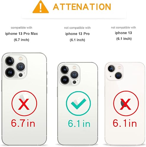 Miniatura 2 de Cavdycidy Funda para iPhone 13 Pro para mujer (6.1 pulgadas), funda de lujo muy brillante con purpurina 3D con diamantes de imitación de cristal