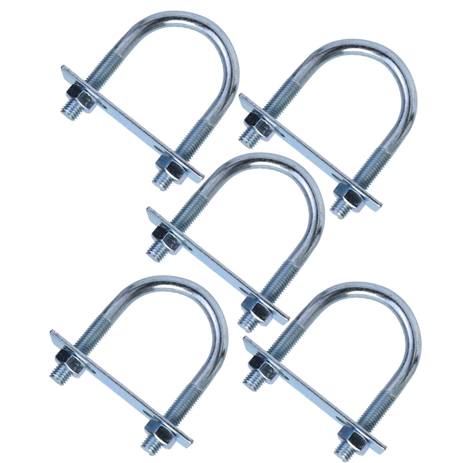Bulloni a U in acciaio inossidabile, Bulloni a U M16 zincati con dadi argento dimensioni multiple(M16*106 * 161)