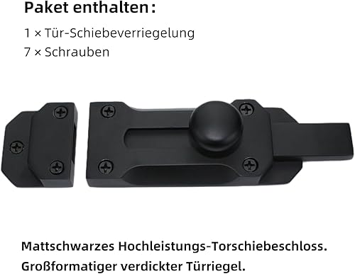 Miniatura 3 de Cerradura de puerta con cerrojo deslizante para puerta de granero, puerta de puerta, doble, frontal, cobertizo (5.5 pulgadas)