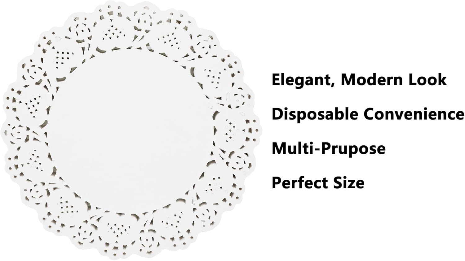 Round Paper Doilies,TTZEZE Elegant Disposable Paper Placemats,Wood Pulp Lace Paper Doilies,White Paper Doilies Cake Packaging Pads,Wedding Tableware Decoration for Din,Parties 31.75cm/12.5'' 600PCS