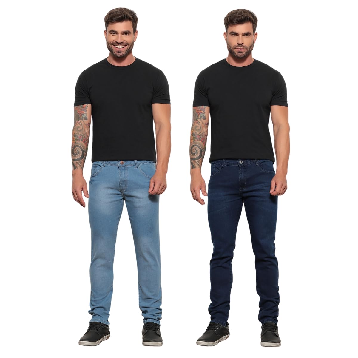 KIT 2 Calças Masculina de Sarja Social ou Jeans, Modelo Slim Masculina, Corte de Afaiateria com Elastano em promoção! Veja a oferta e mais achadinhos de Calças 6 Hoje é o melhor dia para comprar KIT 2 Calças Masculina de Sarja Social ou Jeans, Modelo Slim Masculina, Corte de Afaiateria com Elastano com aquele preço maroto! Promoção! Aproveite a oferta! 6