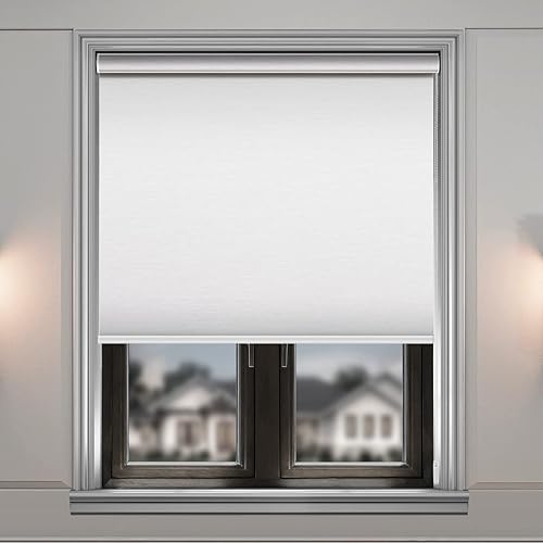 ABOCIDE Persianas enrollables opacas con cable personalizadas, persianas enrollables para ventanas, bloqueo de luzprotección UV, fácil instalación disponible en Yaxa Colombia