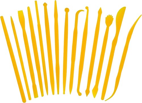 Cobee - Pequeña herramienta de esculpir arcilla plástica, mini herramientas de tallado de arcilla de cerámica de doble cabeza, herramientas de