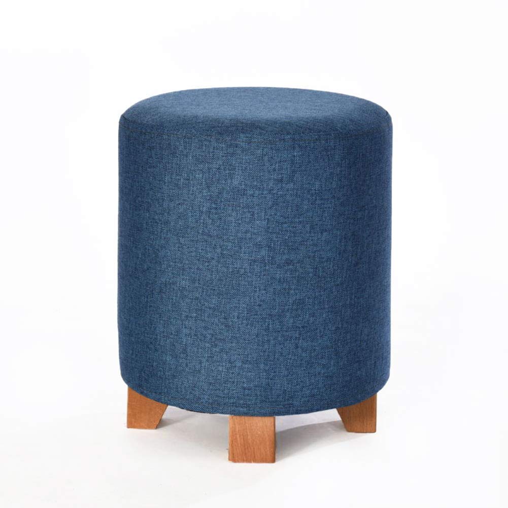 Pouf repose-pieds rembourre et son assise amovible en bois de qualite