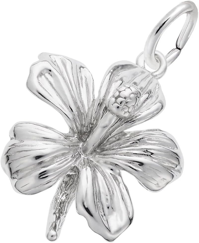 Hibiscus Charm, Charms for Bracelets and Necklaces