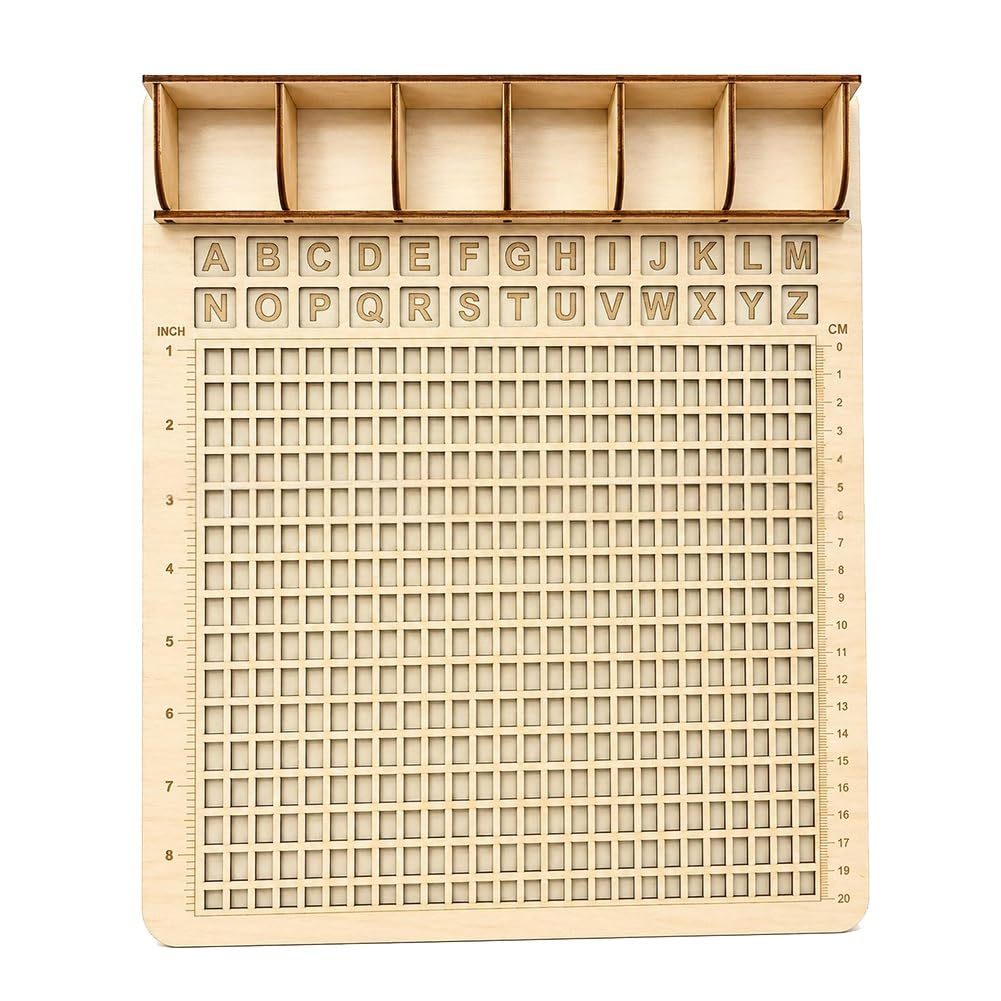 Aundhegrtt Mini Tube Beads Fast Stringing Tray for 6x 9mm& 6x 6mm Letter Beads Kandi Bead Bracelet Making Board Tray