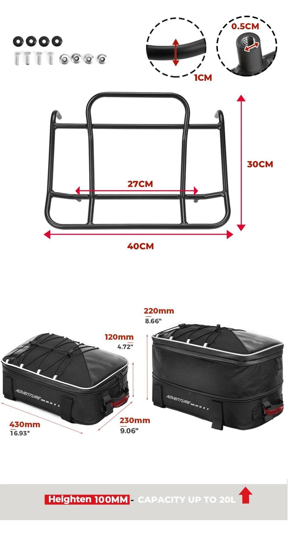 Top Cases Rack Bolsa Trasera Bolsas De Equipaje Barandillas Bastidores Estuches Soportes para BMW R1250RT K1200GT K1300GT K1600GT K1600 GT R1200 RT
